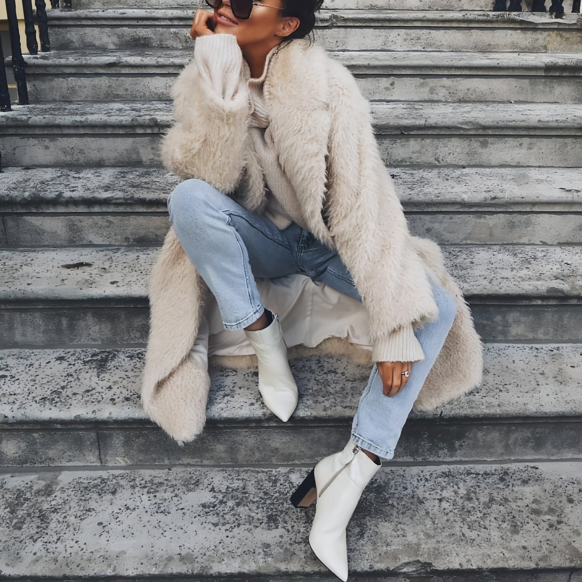 Lässige, einfarbige Jacke für Damen