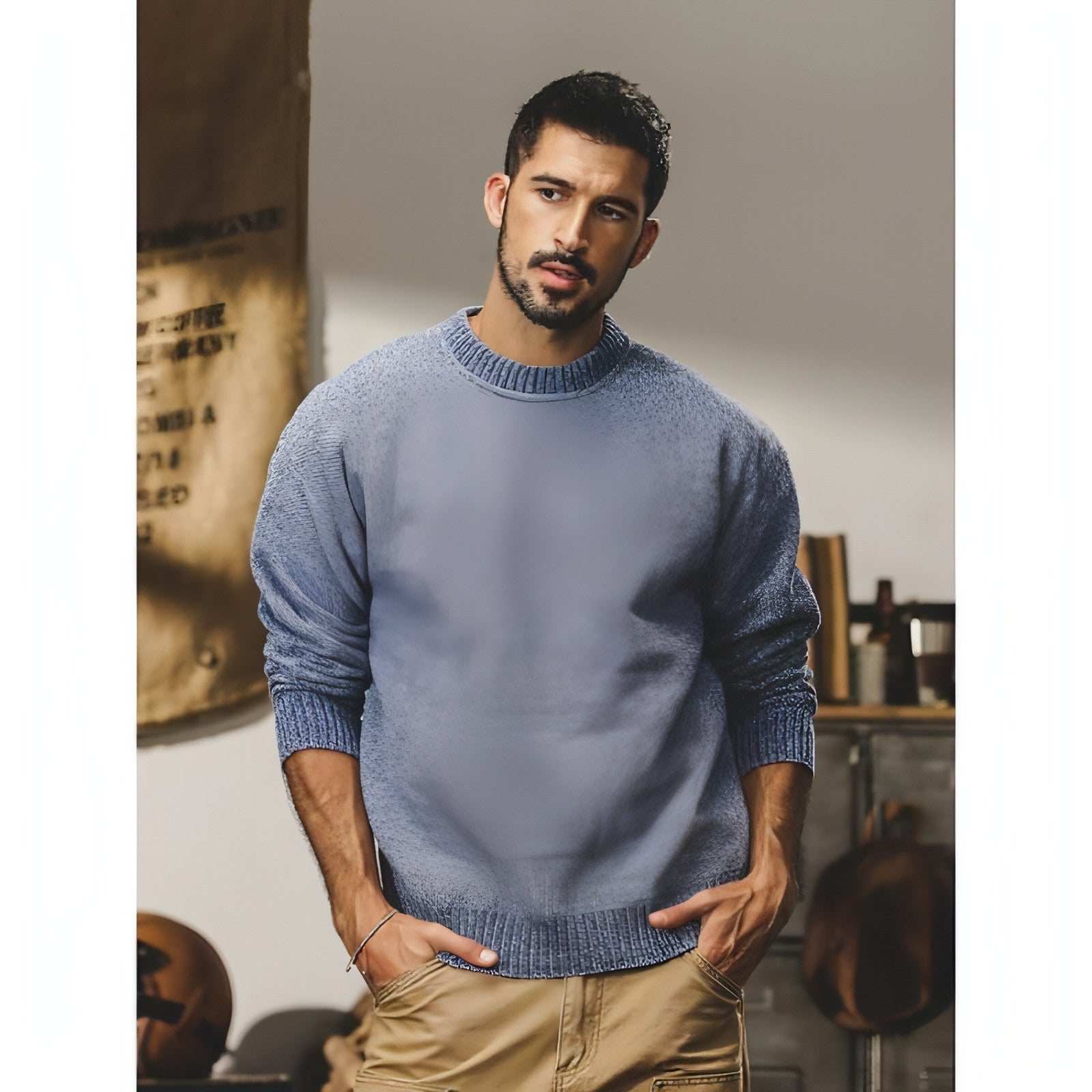 A.1 Suéter de punto básico para ropa interior masculina