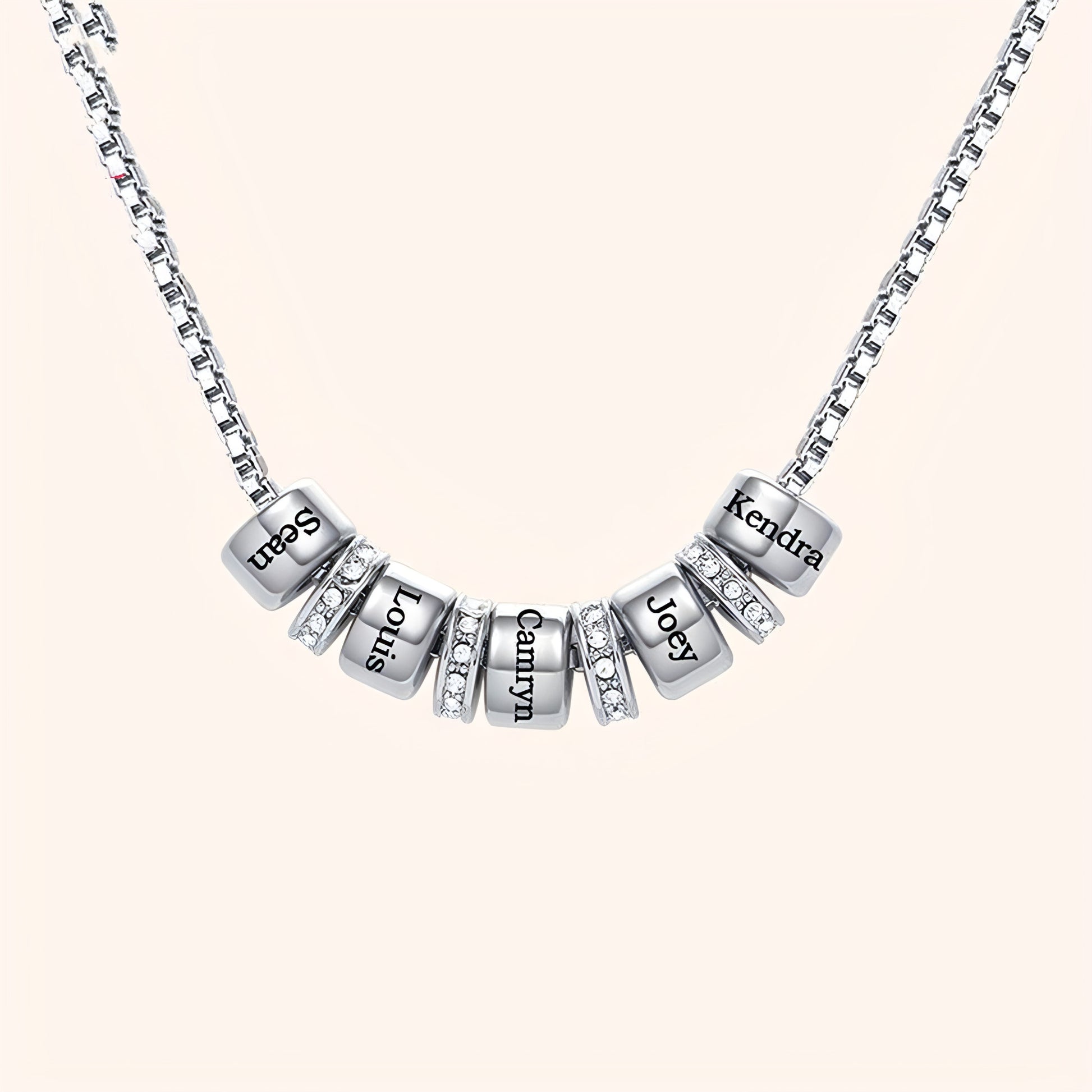 ✨ Personalized Diamond Bead Name Necklace – Your Story, Worn in Gold ✨