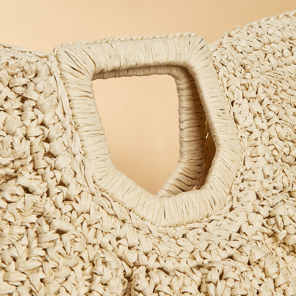 SolunaWeave™ – Vintage Straw Tote Edition