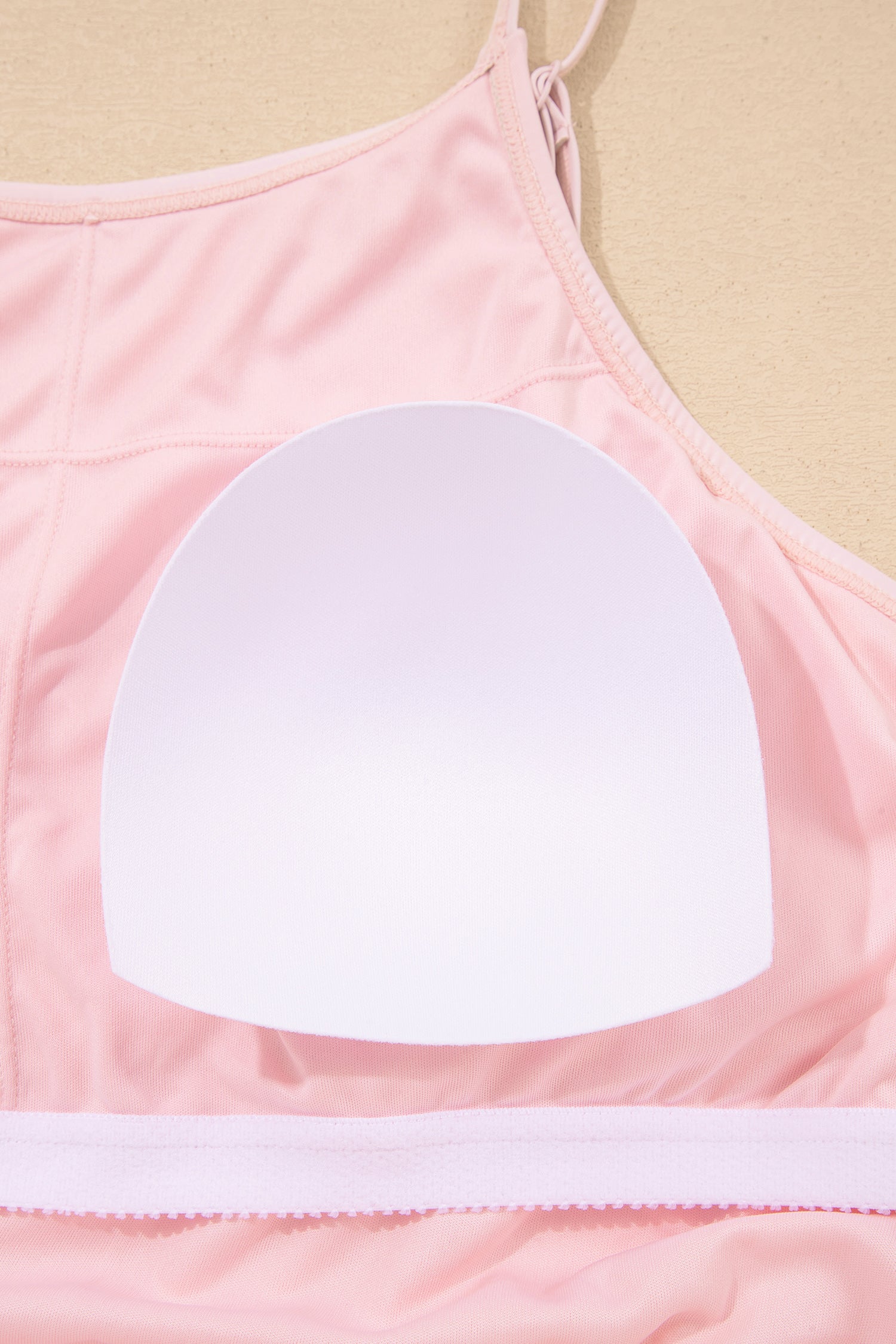 Pink Plus Size Build-in Shorts Sleeveless Dress With Short Two Piece Set