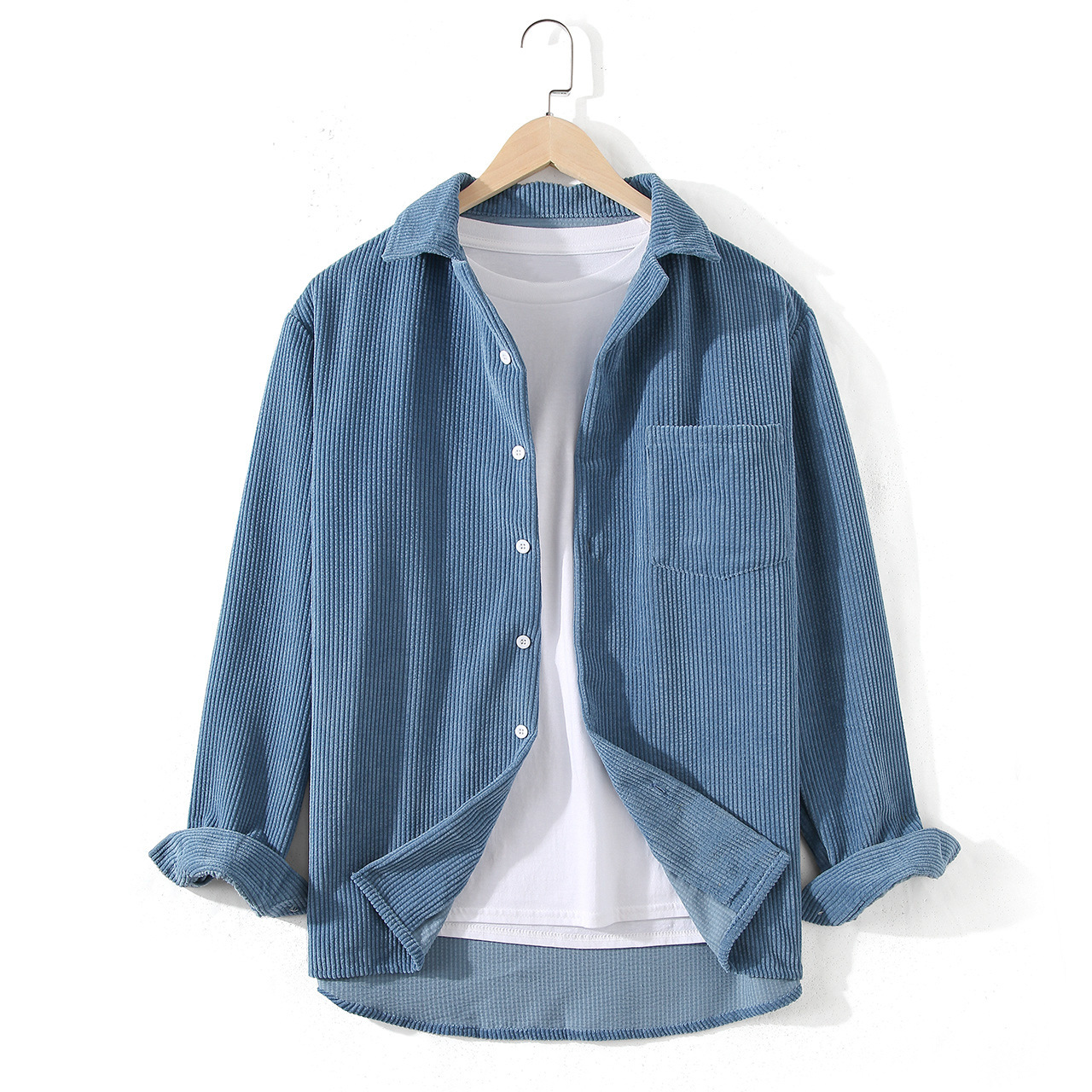 Camisa informal de manga holgada para hombre