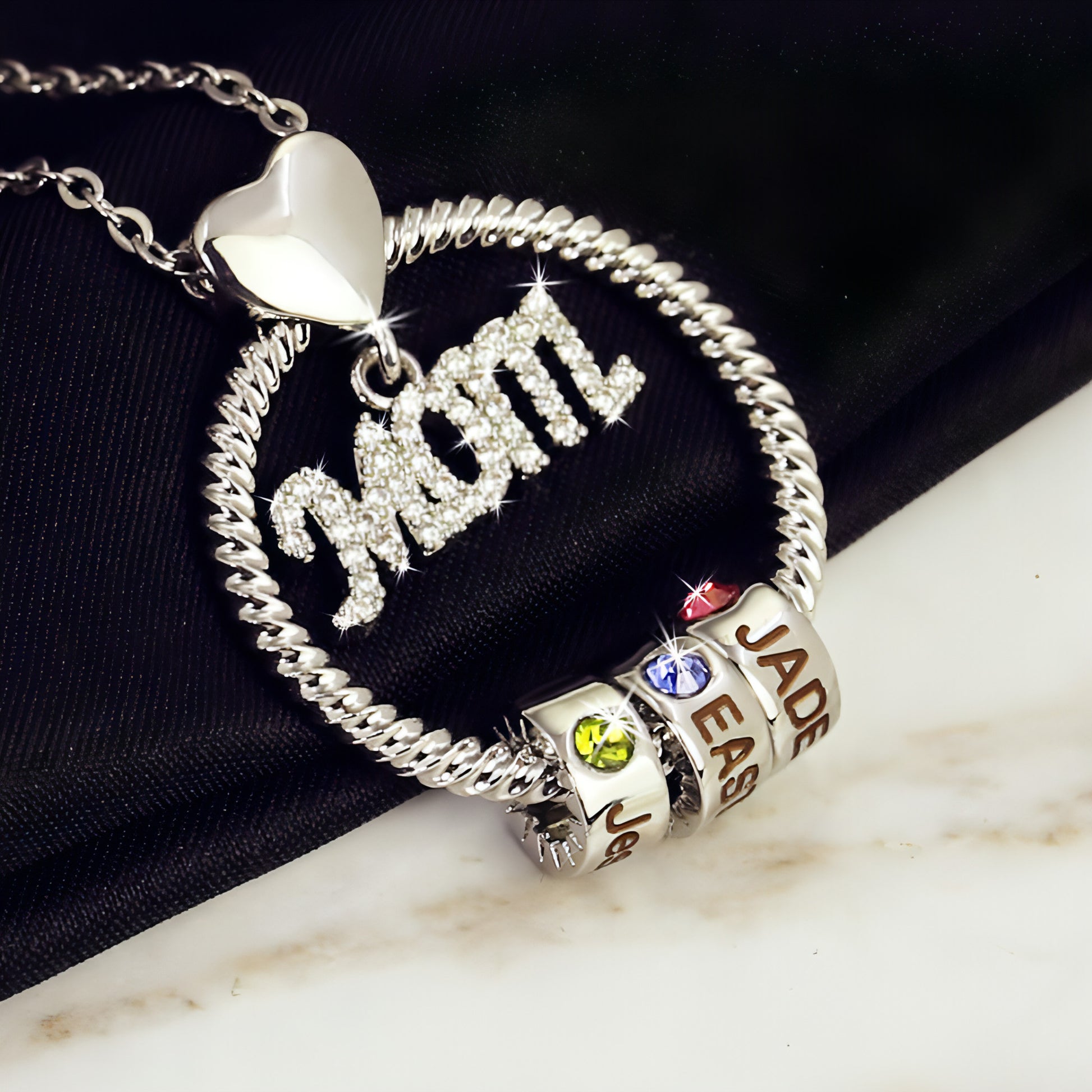 Engraved Birthstone Name Necklace – Personalized Jewelry for Women