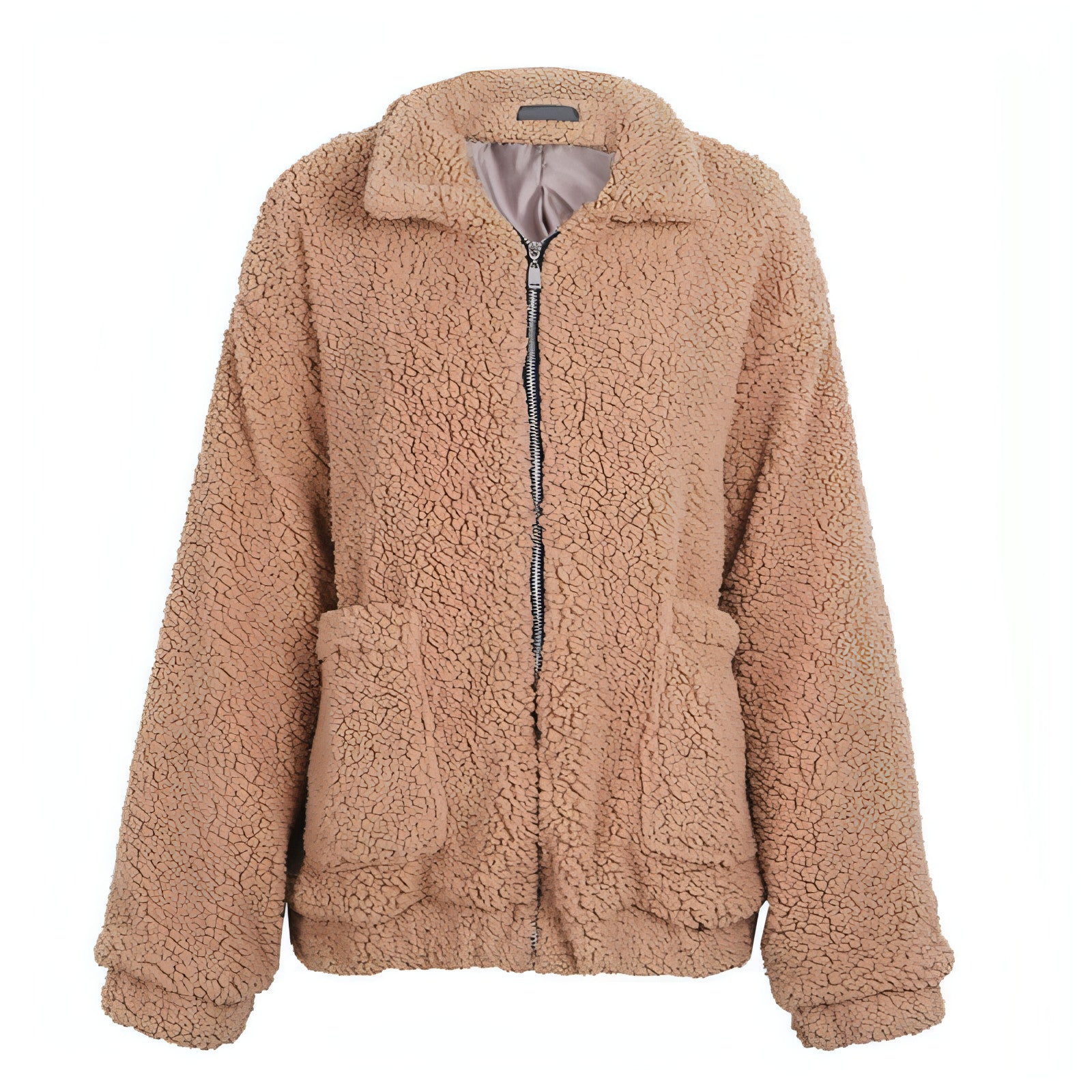 Faux Lammwolle übergroße Jacke Mantel Winter schwarz warme haarige Jacke Frauen Herbst Oberbekleidung