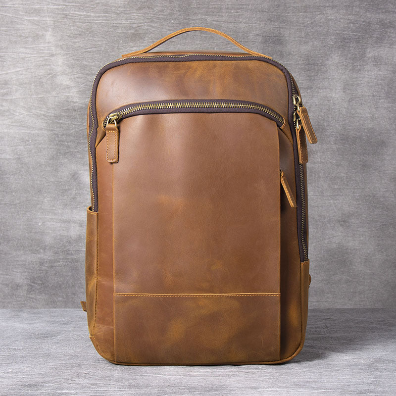 ALLFASHION™ – HeritageRider Crazy Horse Leather Backpack