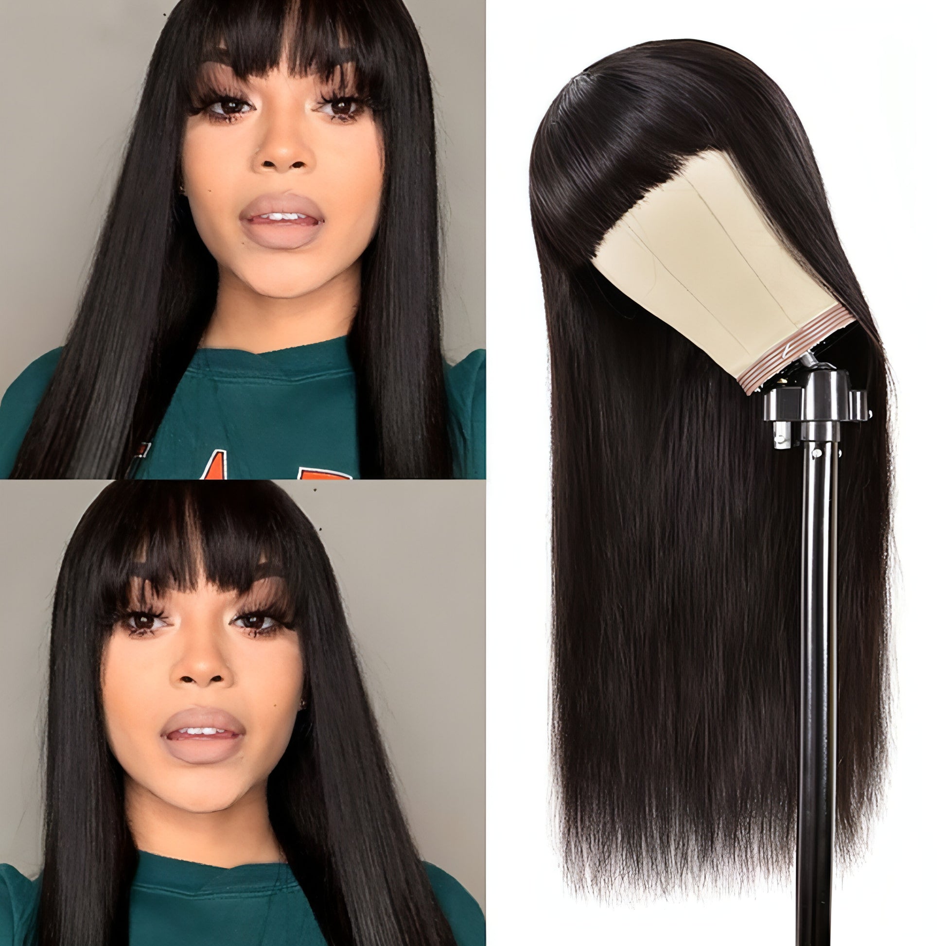 LuxeWave Headgear Upside Down Real Human Hair