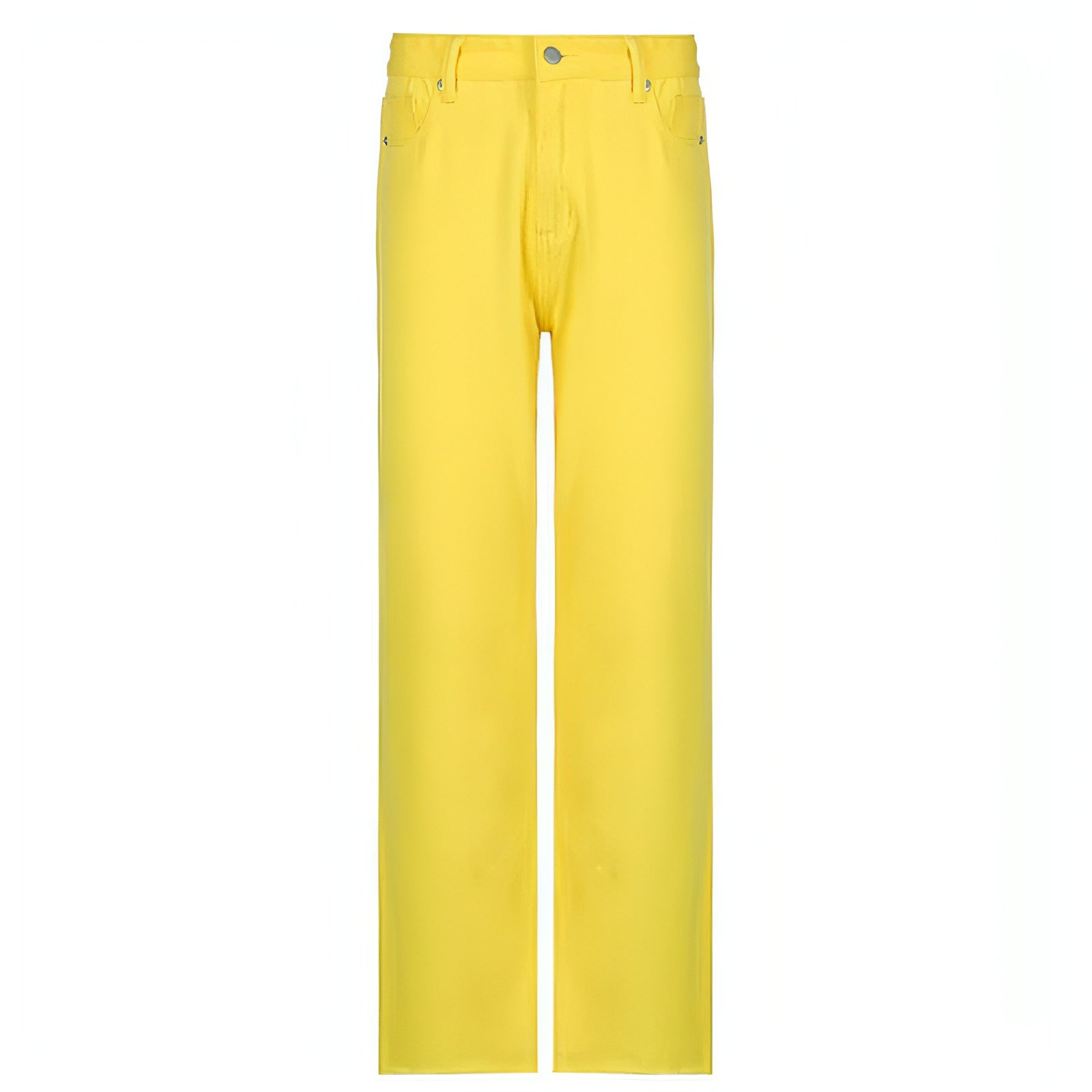 Net Red Colored High-Waist Jeans Women