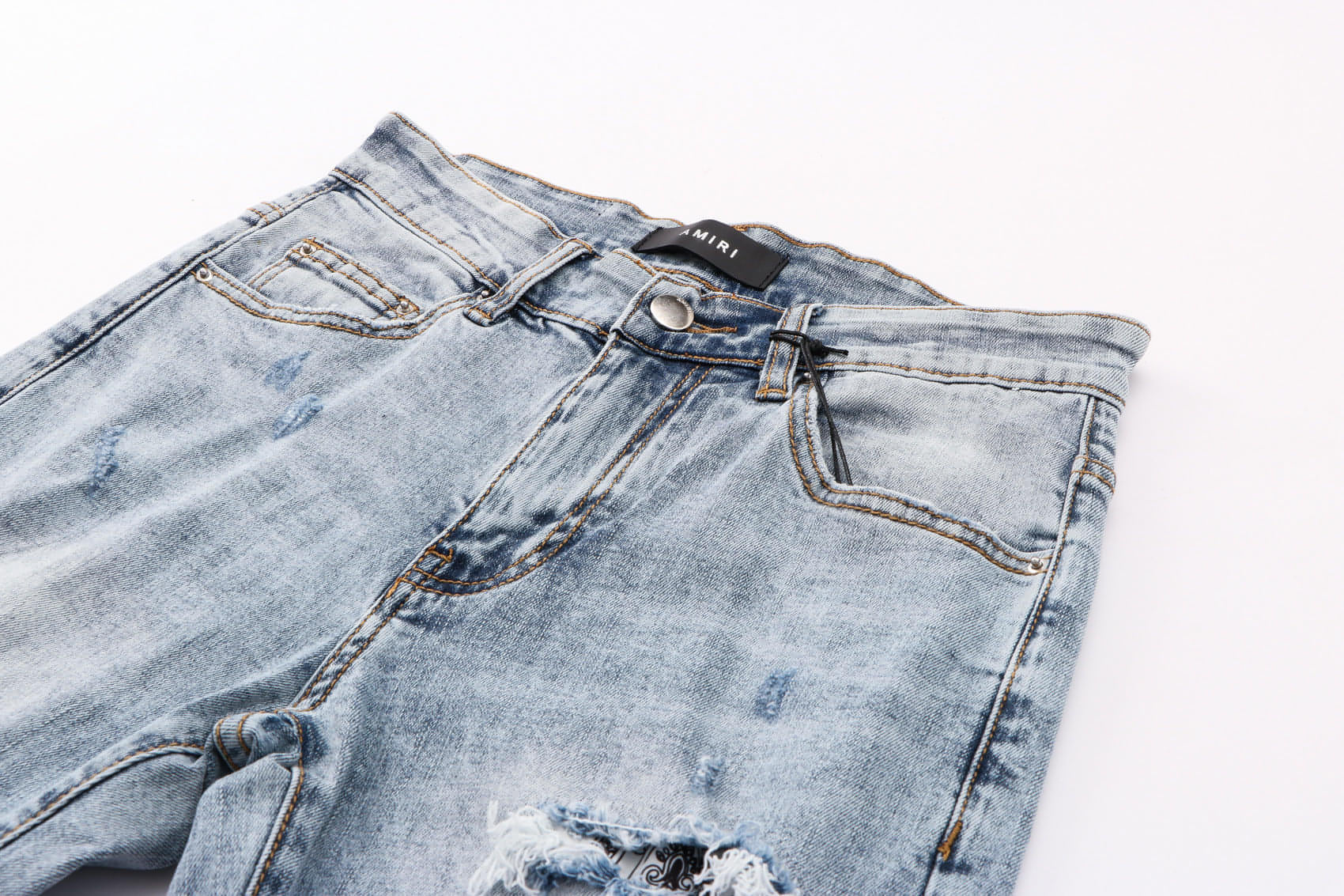 Trendy Washed White Scum Men's Jeans – Slim Fit, Hand-Finished