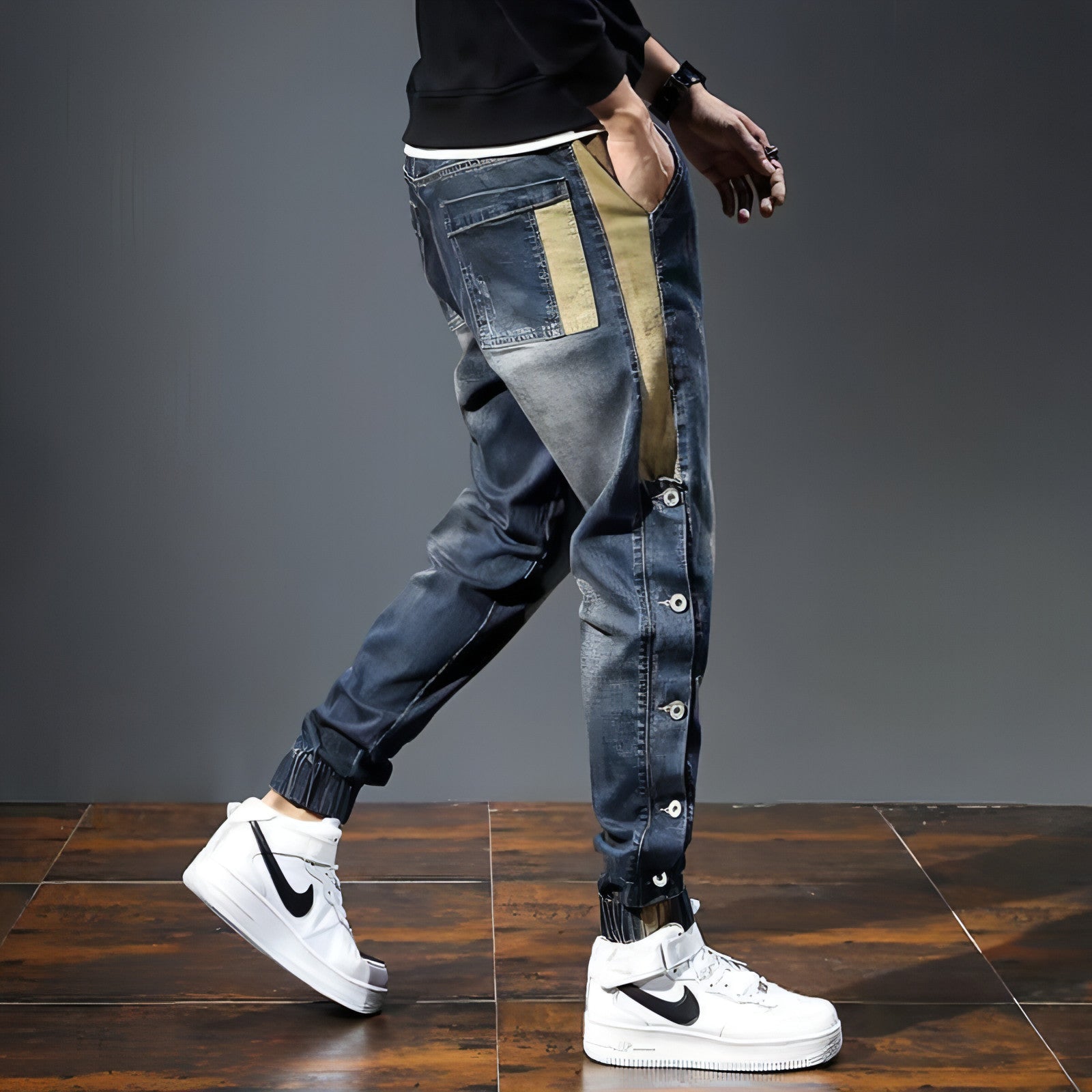 UrbanEase™ – Cropped Harem Denim Pants