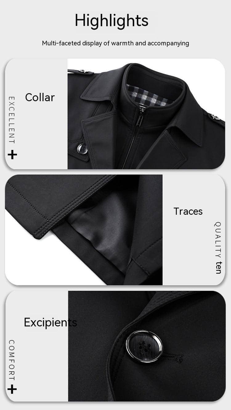 A.1 Men's Duster Mid-length Detachable Liner With Cotton Belt (Jacket)