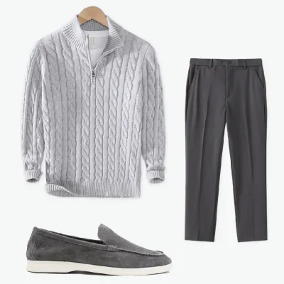 New Men's Warm Thick Needle Turtleneck Sweater Men
