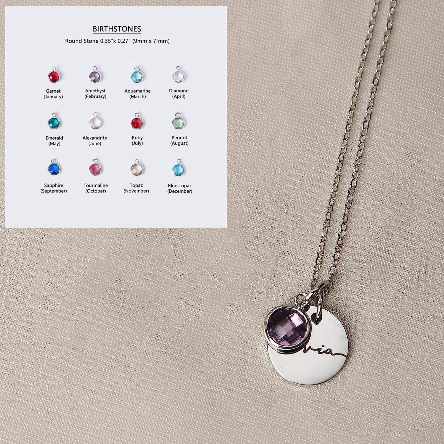 💎 Personalized Birthstone Name Necklace – A Gift from the Heart