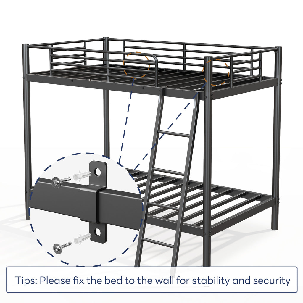 LuneluX_Home – SpaceSaver Loft Bunk Bed (Twin over Twin)