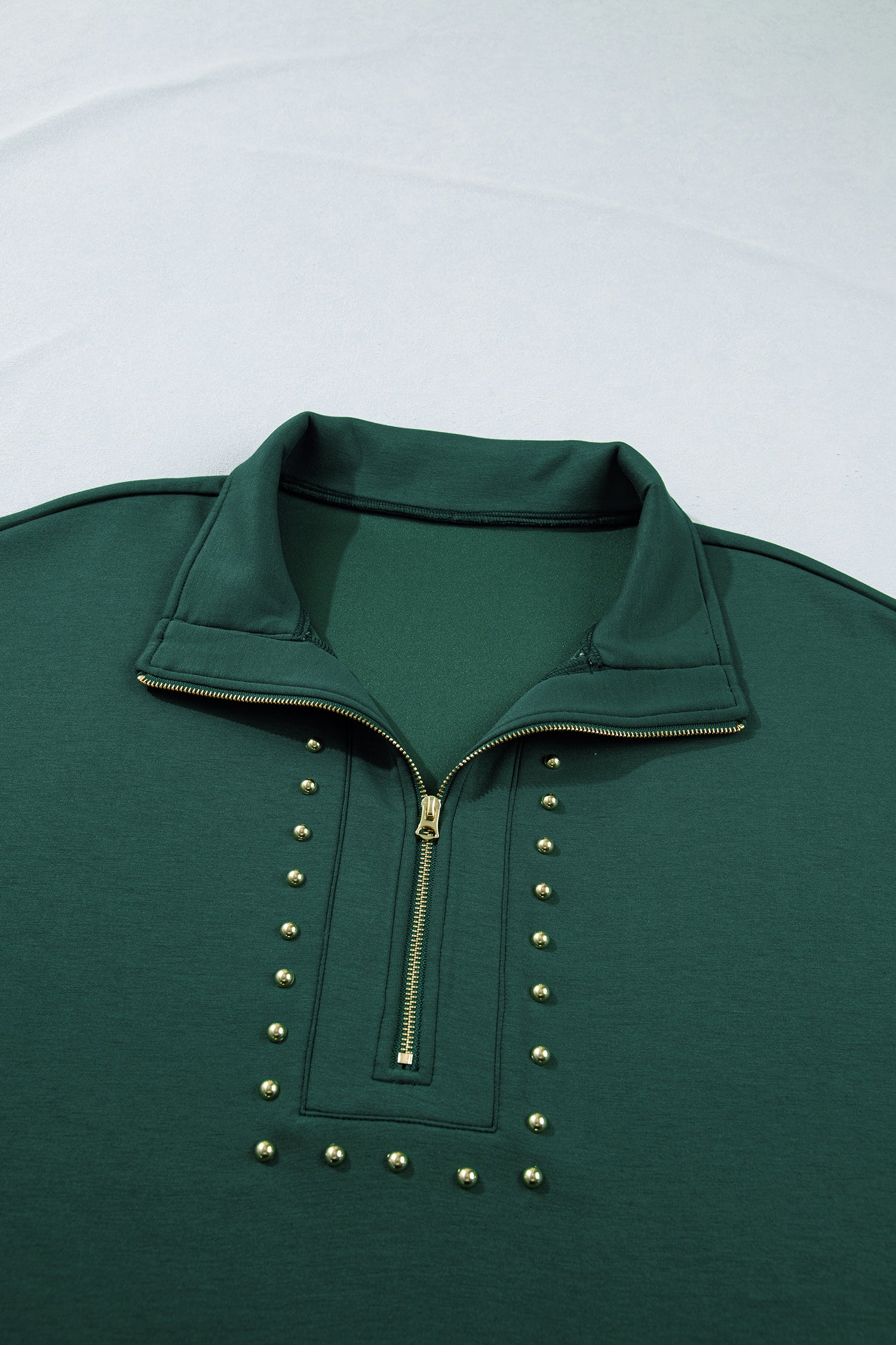 Evergreen Plus Size Glow Studded Zip up T Shirt Dress with Pockets