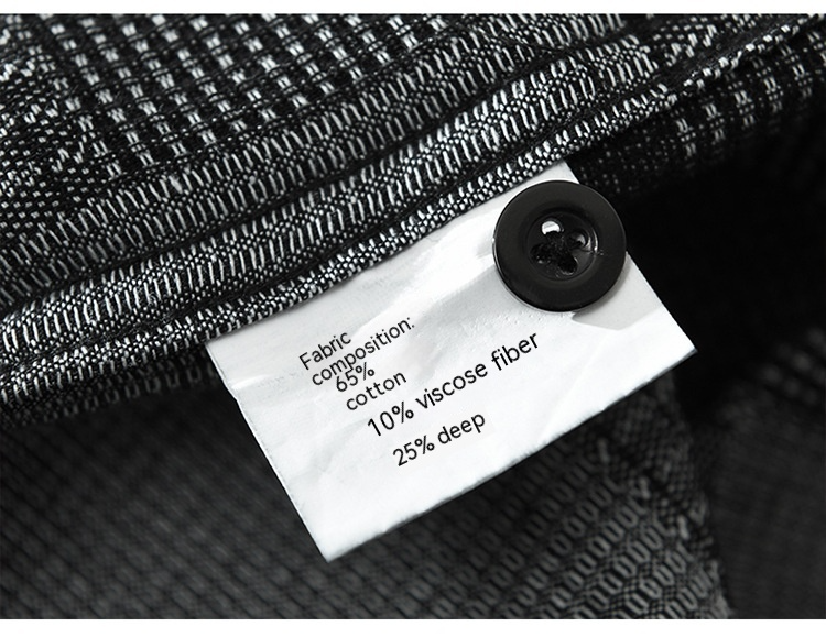 Camisa de vestir informal de manga larga de mezclilla con combinación de colores de jacquard para hombre