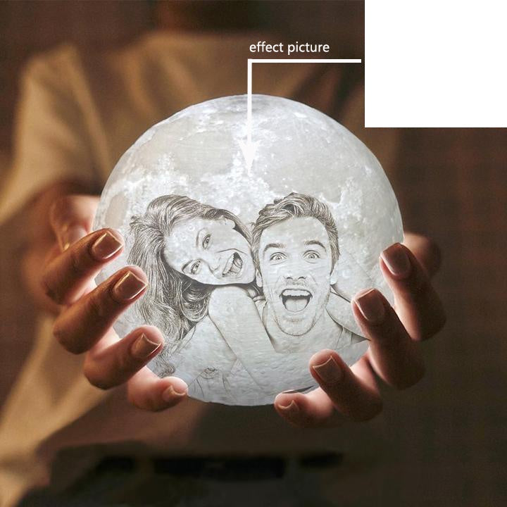 LunaGlow™ – Personalisierte 3D-Mondlampe mit Gravur & Foto