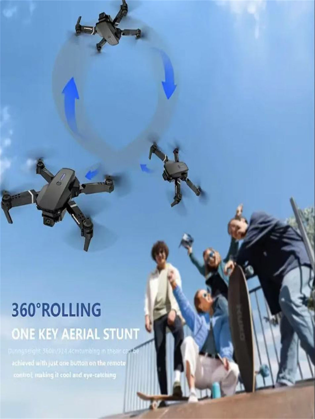 SkyCapture™ – Foldable Smart Camera Drone with 1 Battery (US Warehouse)