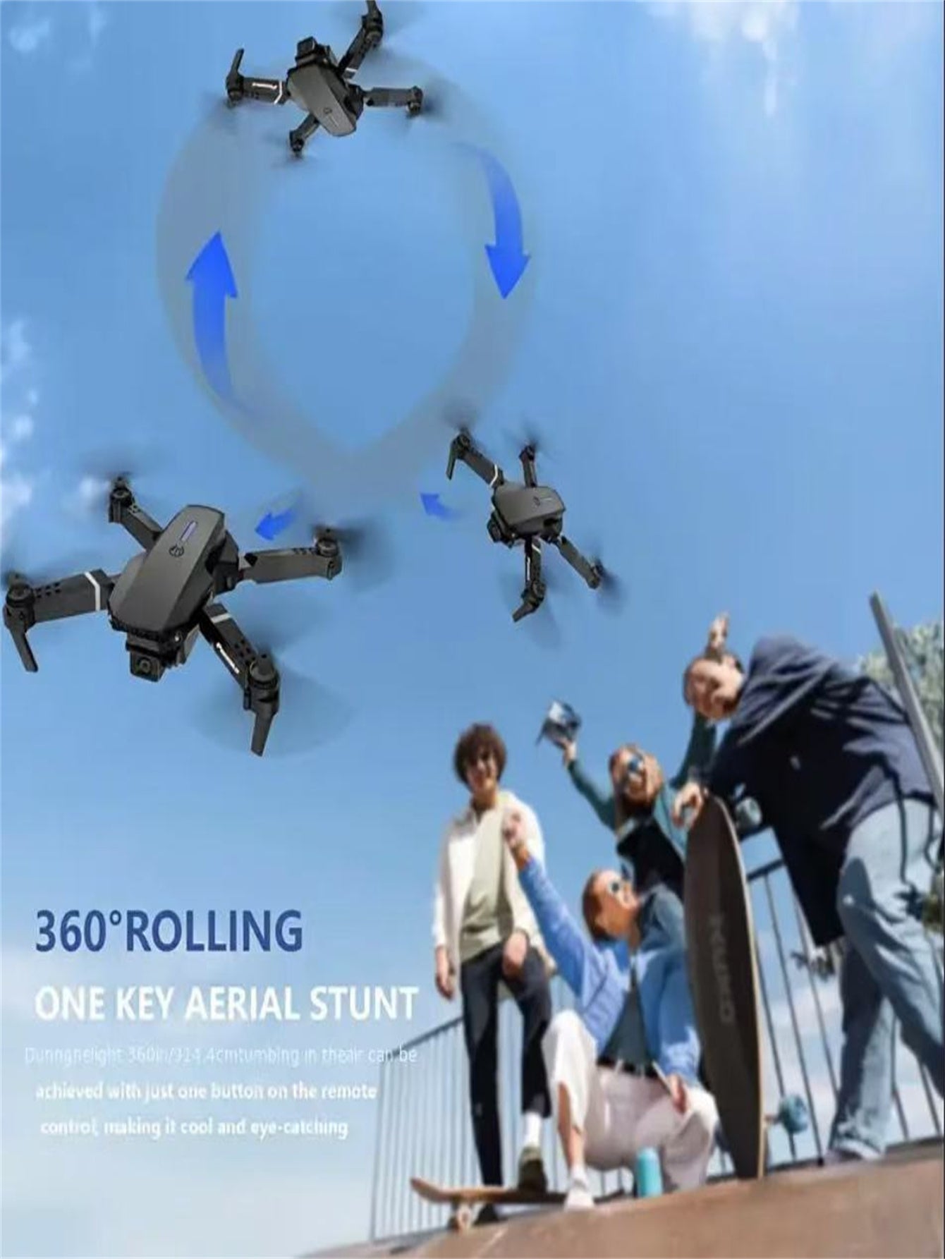 SkyCapture™ – Foldable Smart Camera Drone with 1 Battery (US Warehouse)
