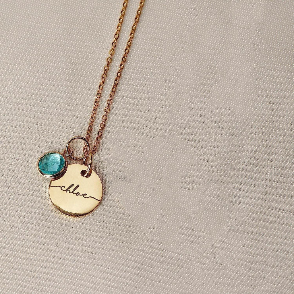 💎 Personalized Birthstone Name Necklace – A Gift from the Heart