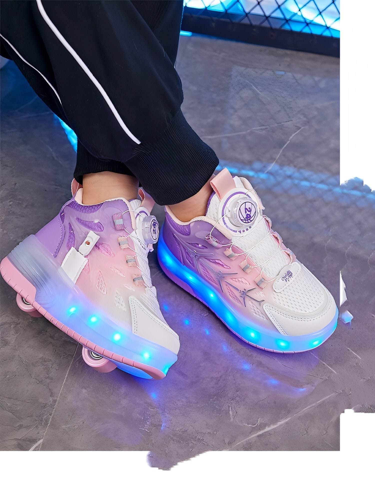 FlashRoll™ – Light-Up Knob Skates for Kids