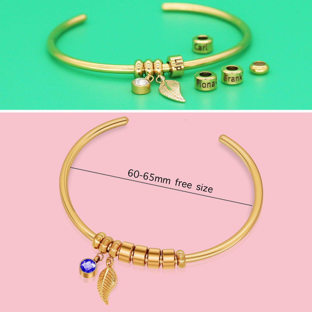 LuxeJewels™ – Birthstone Initial Bracelet