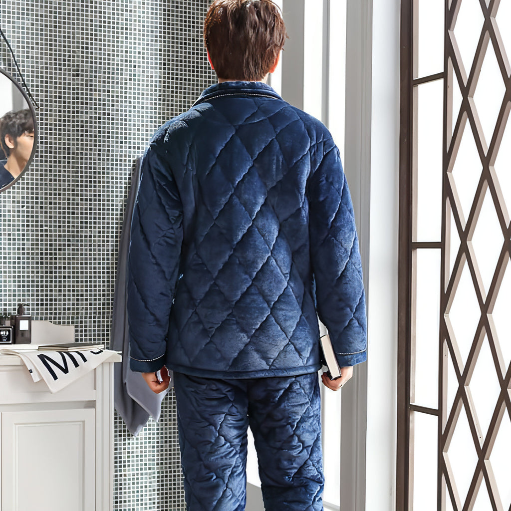 Pijama masculino grosso de inverno