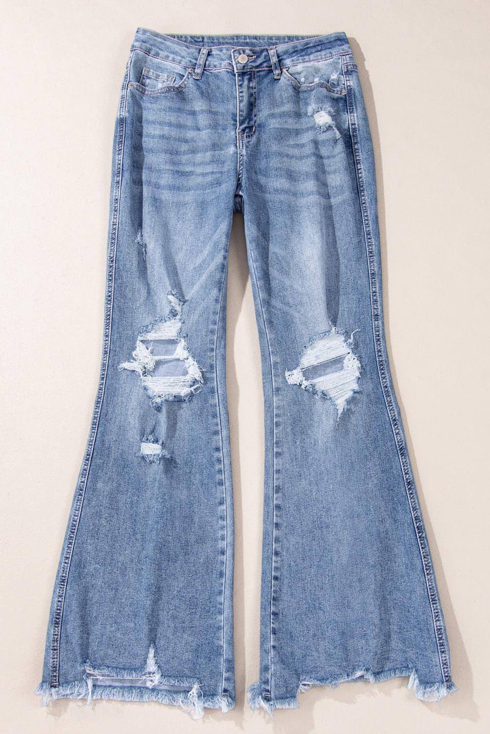 Dusk Blue High Rise Rabled Creseed Hem Alred Jeans