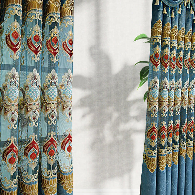 VeluRomi™ – Modern Velvet Embroidered Curtains for Light-Proof Elegance