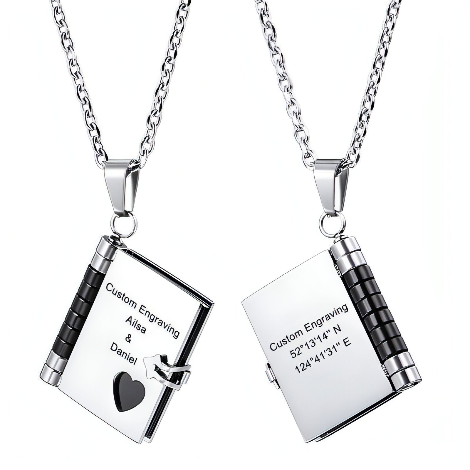 LuxeJewels™ – LoveBook™ Couple Pendant