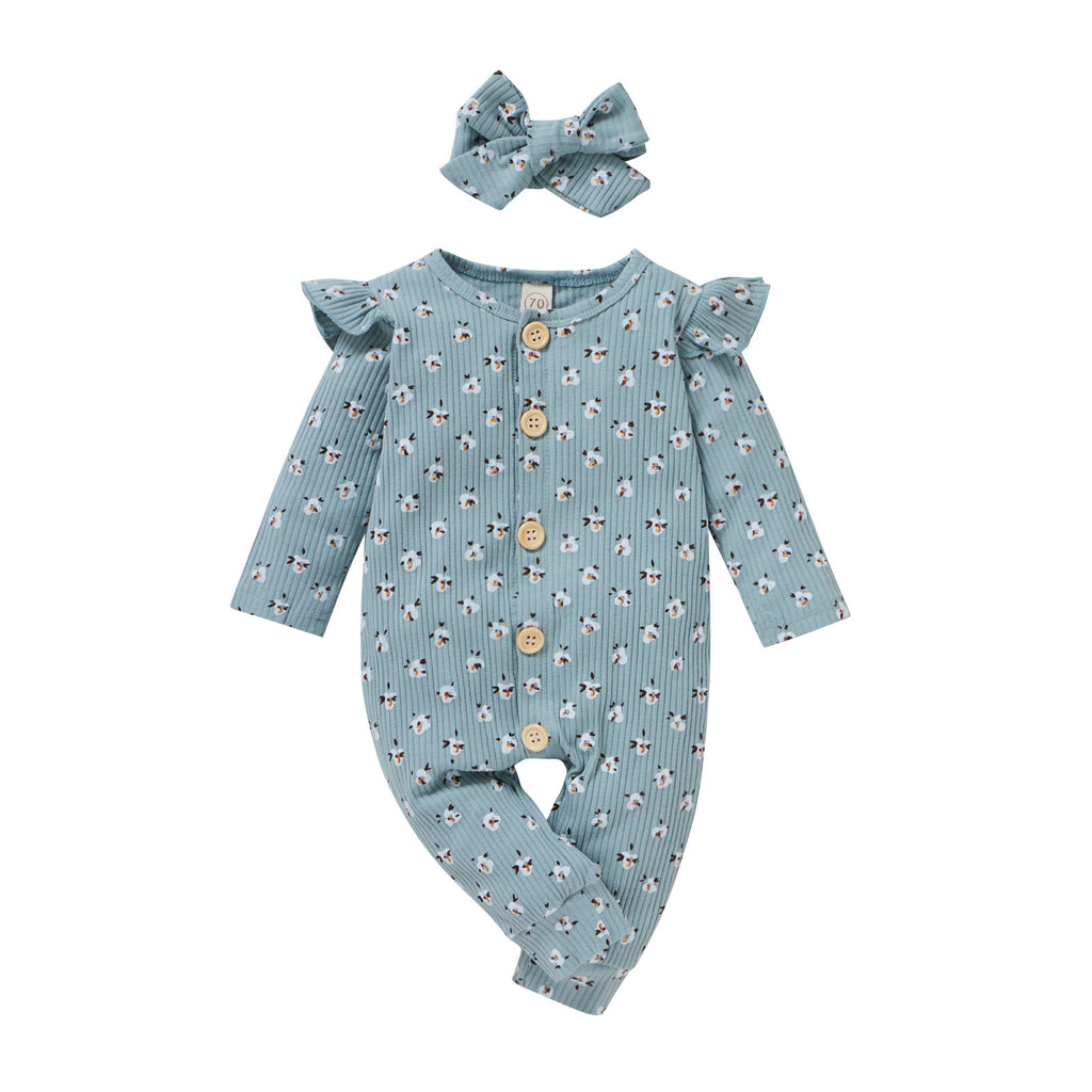 StripeNest™ – Two-Tone Cotton Romper for Babies & Toddlers