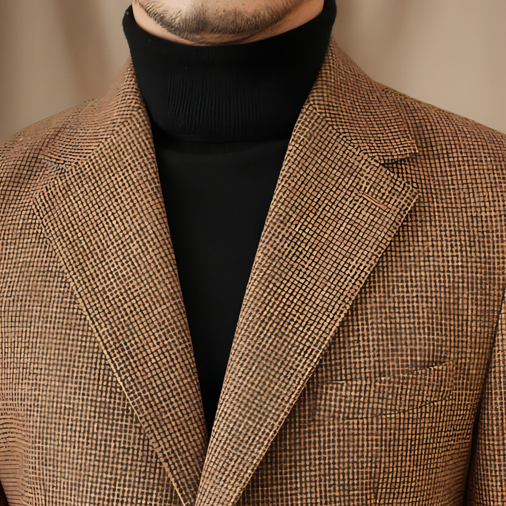 WoolRetro™ – Slim Fit Houndstooth Vintage Coat