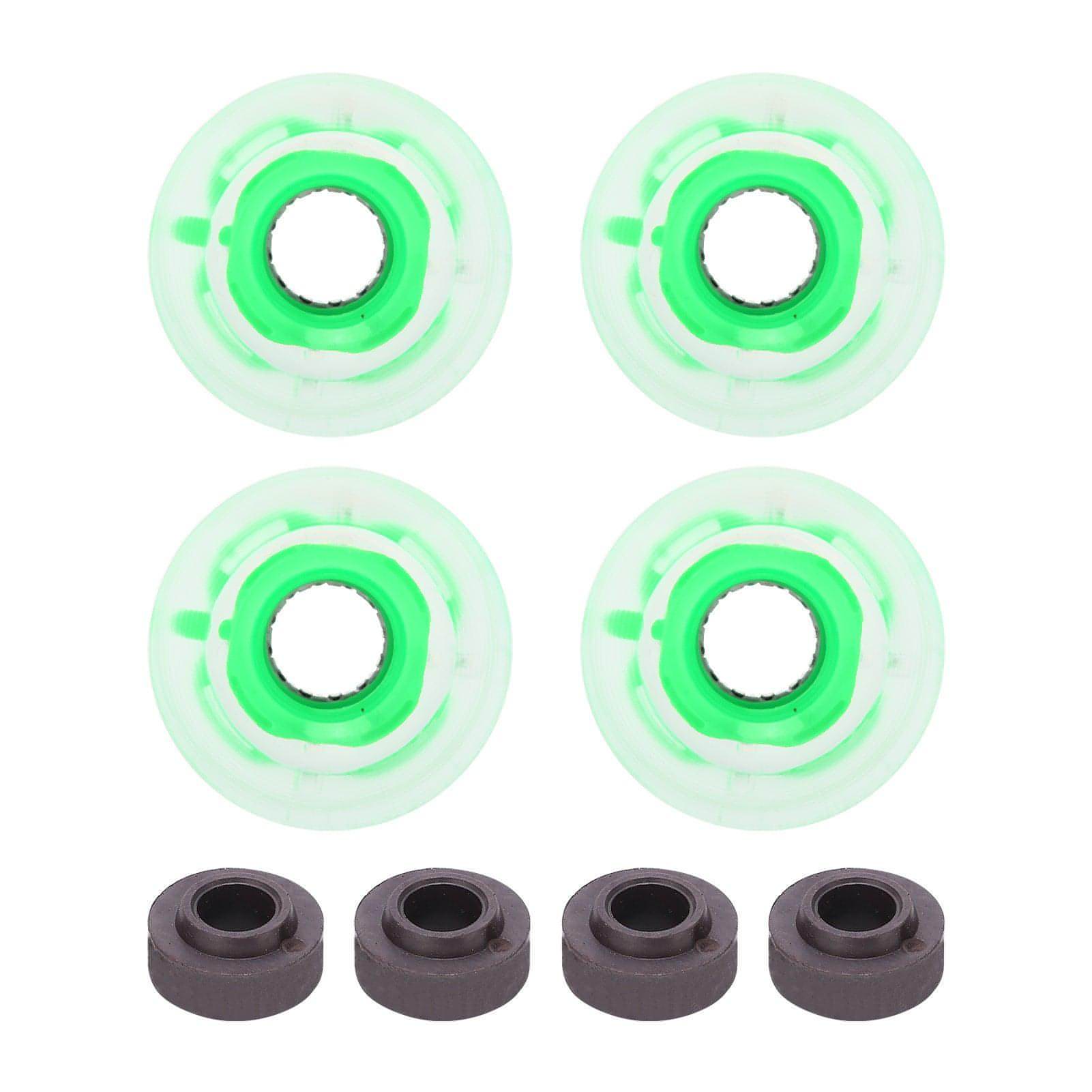 Wheel 78A 60x45mm HighElastic Skateboard Flash Wheel PU Filling for Longboard Cruiser Board(Green )