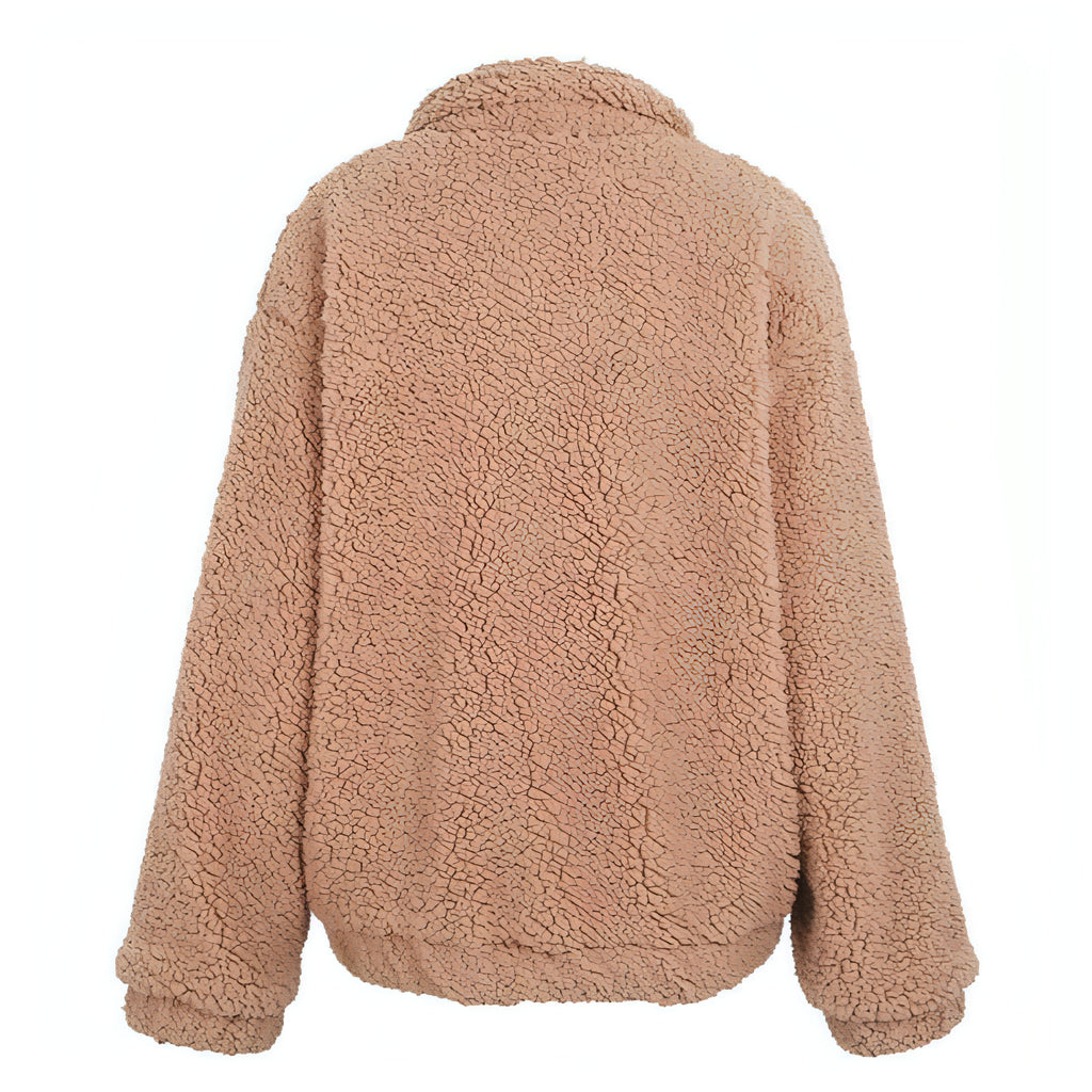 Faux Lammwolle übergroße Jacke Mantel Winter schwarz warme haarige Jacke Frauen Herbst Oberbekleidung