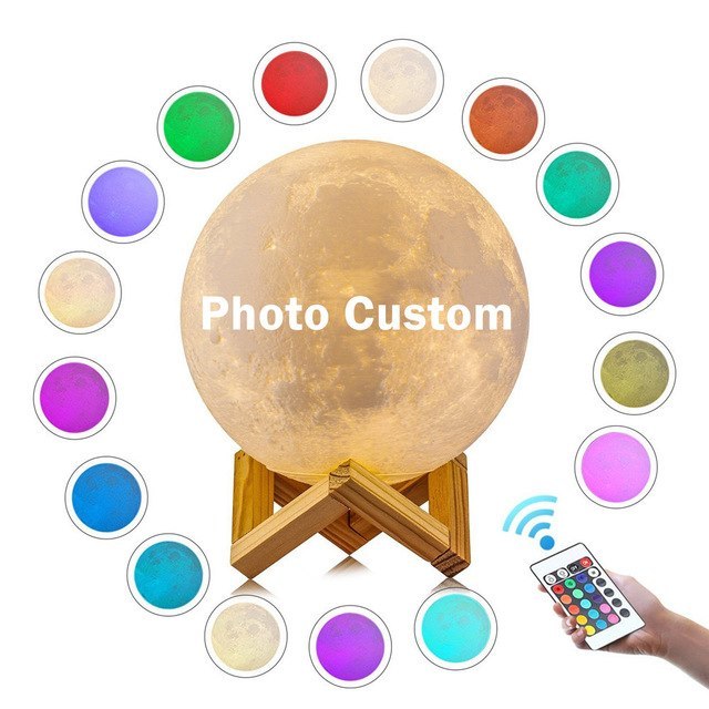 LunaGlow™ – Personalisierte 3D-Mondlampe mit Gravur & Foto