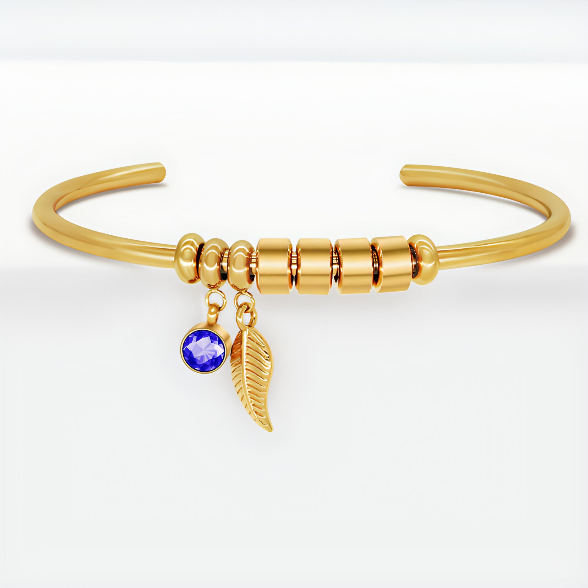 LuxeJewels™ – Birthstone Initial Bracelet