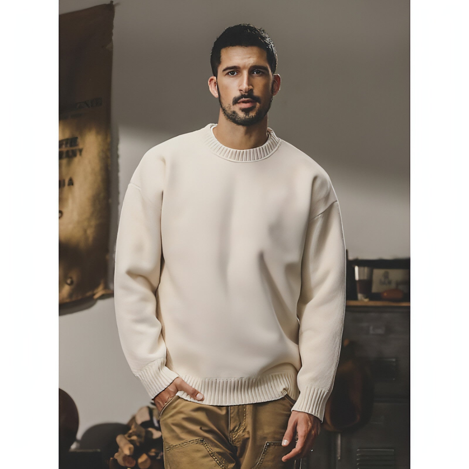 A.1 Suéter de punto básico para ropa interior masculina