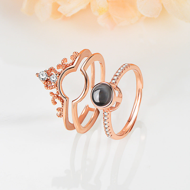 LuxeJewels™ – 925 Projection Ring with Personalized Photo