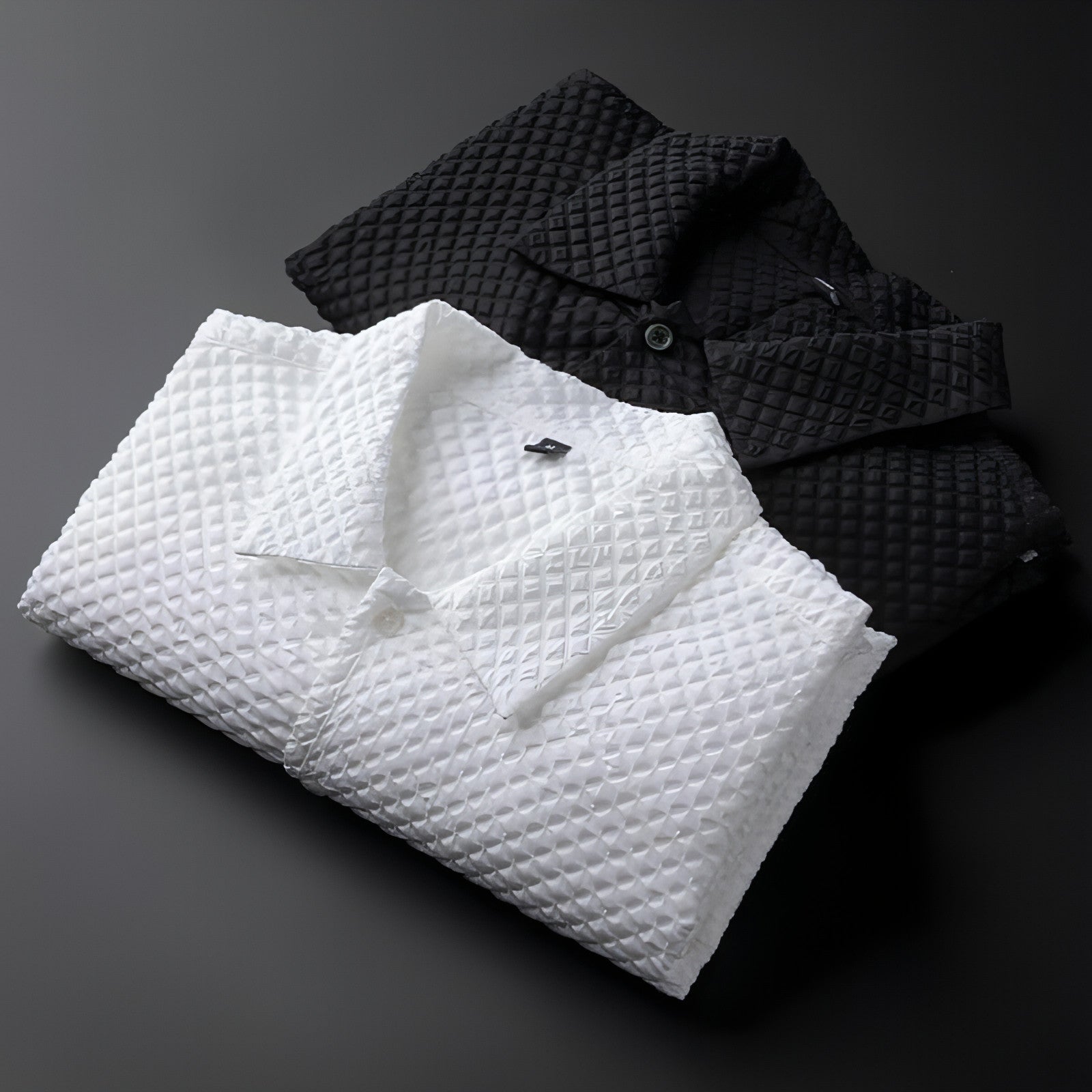 Camisa de vestir blanca de manga larga para hombre