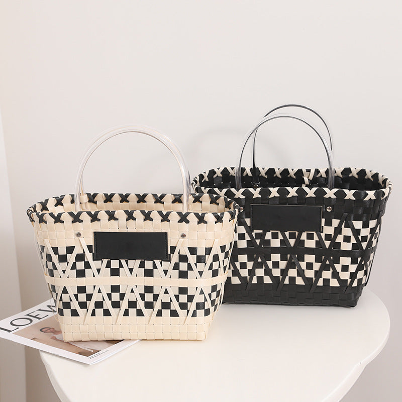 PandaWeave™ Handbag – Natural Chic Basket Edition