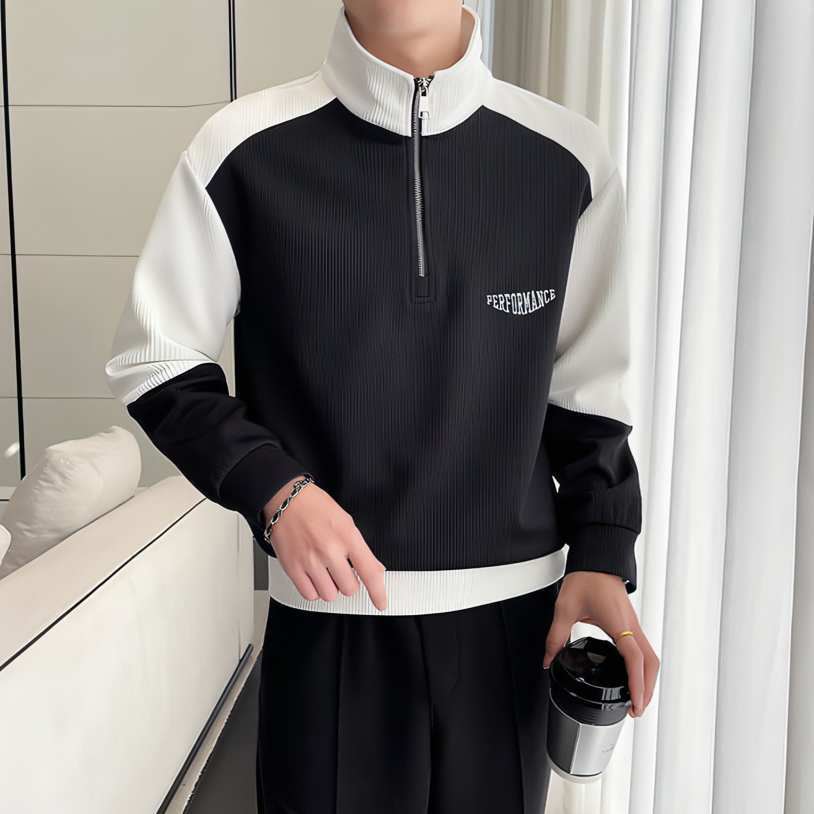 Men's Four Seasons Half-Zip Cotton Jacket