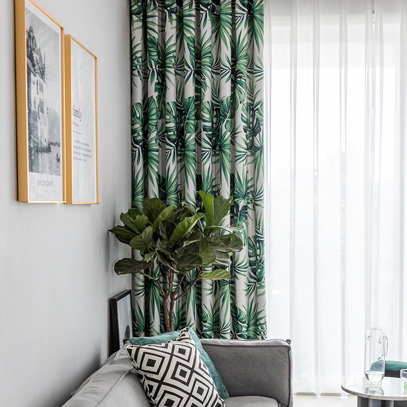 PalmaCasa™ – Light Tropical Leaf Curtain Panel