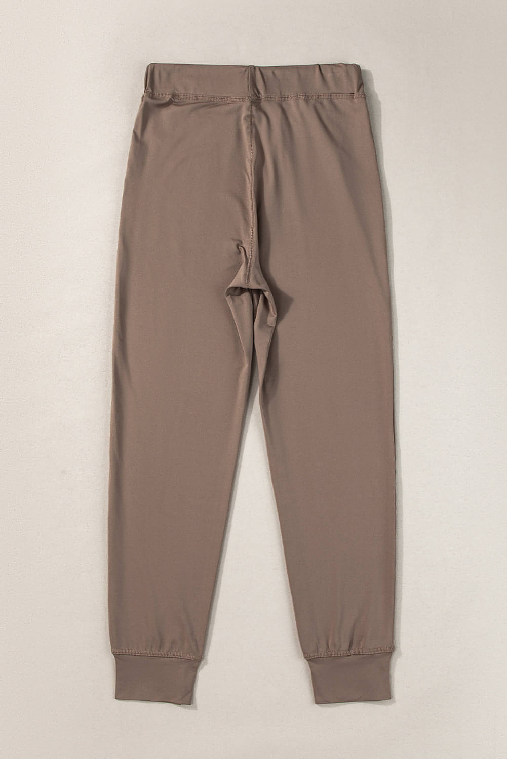 Pantalon de jogging marron foncé avec poches et cordon de serrage à la taille