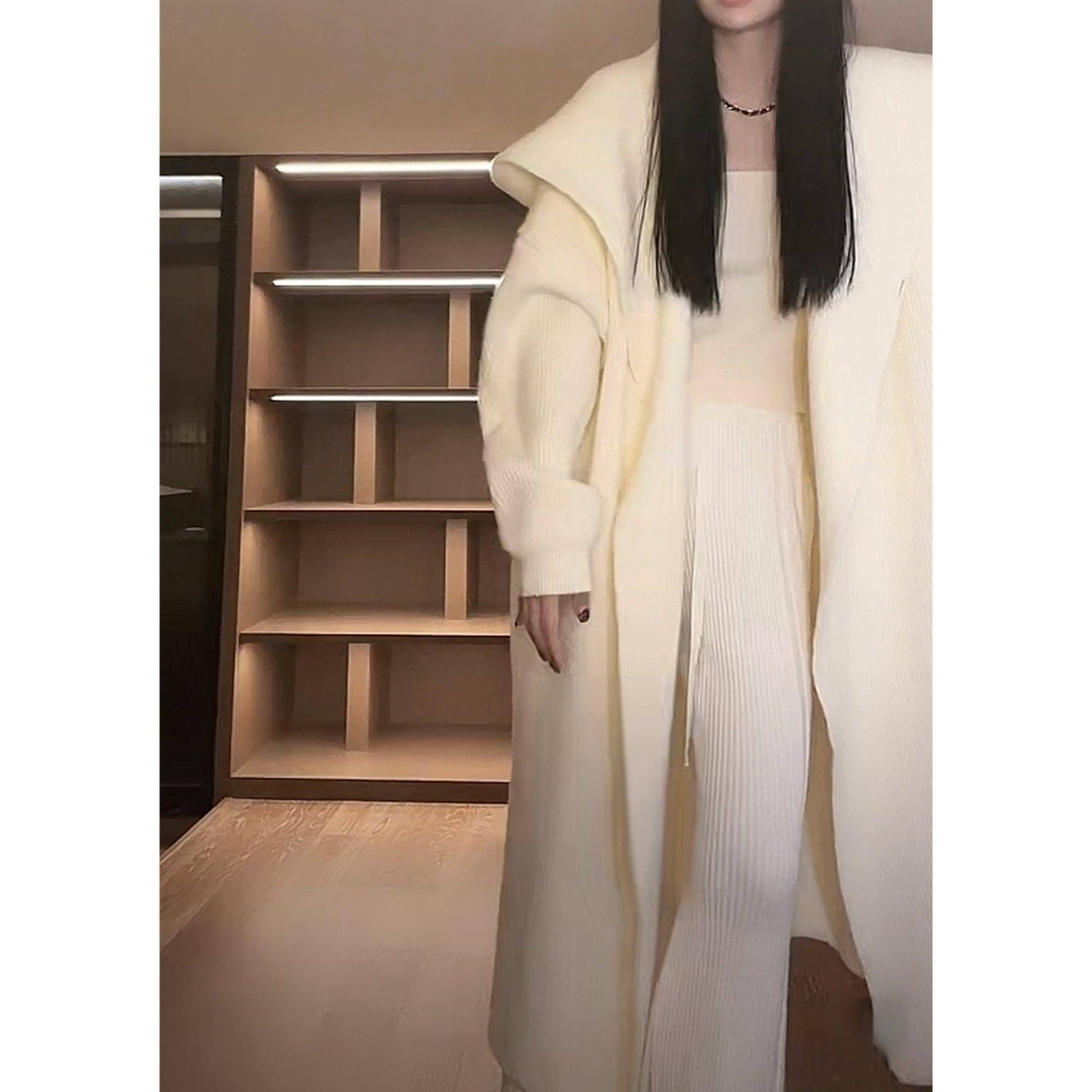 Suéter de lana de alpaca verde para mujer, abrigo, cárdigan, ropa hecha a mano