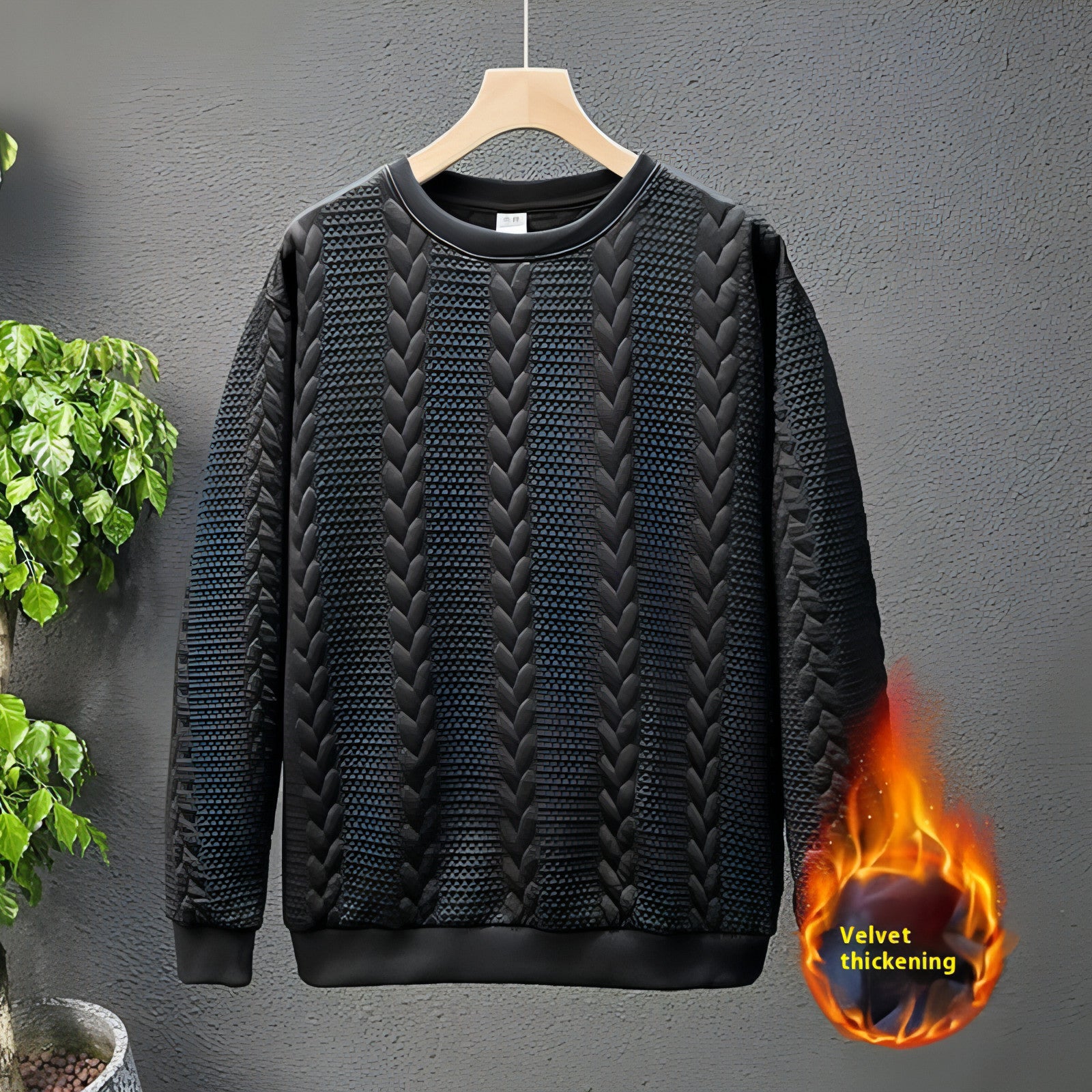 High Sense Internet Hot Fashion Brand Brushed Hoody Men
