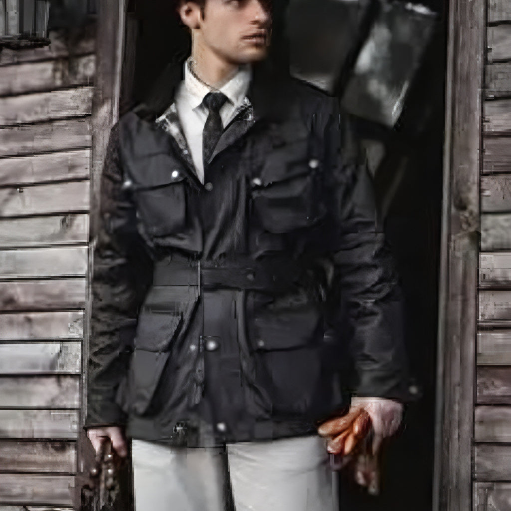 Oliewas jas Trench Retro Biker's waterdichte jas voor mannen