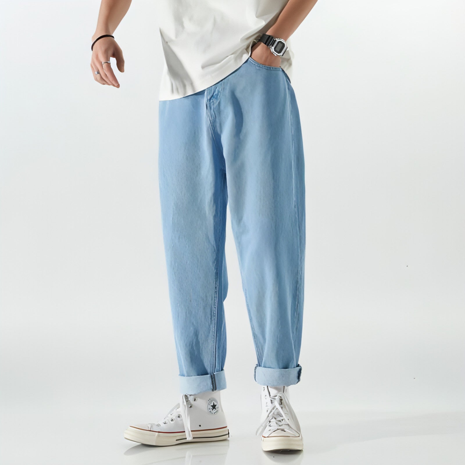 Homens de jeans de marca de marca na moda