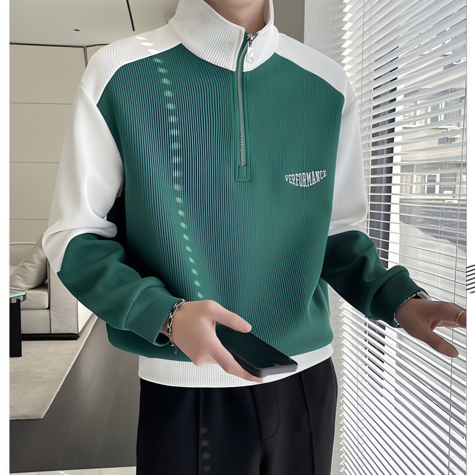 Men's Four Seasons Half-Zip Cotton Jacket