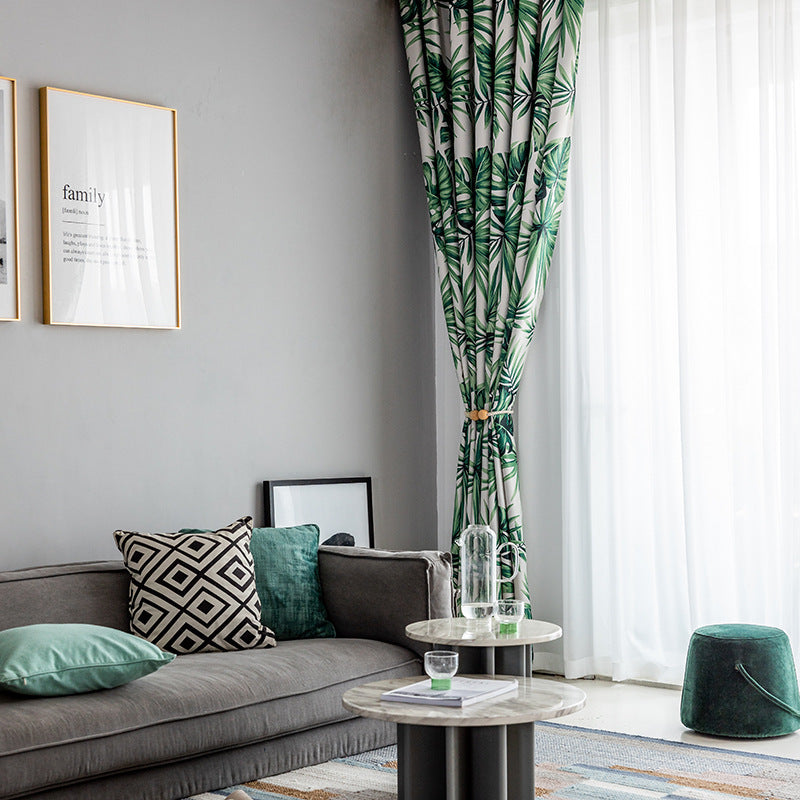 PalmaCasa™ – Light Tropical Leaf Curtain Panel