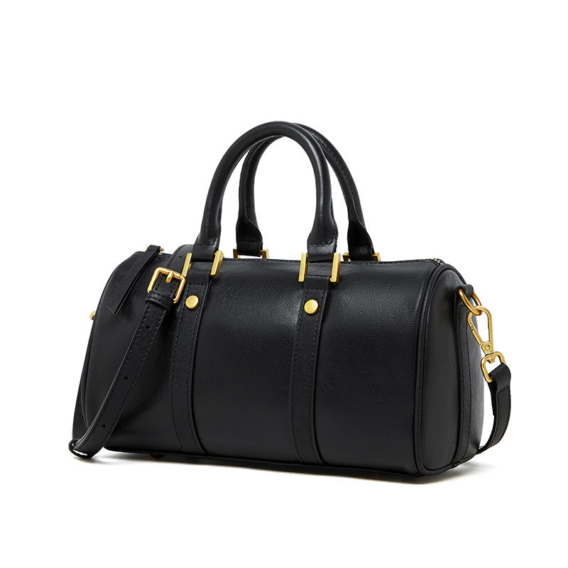 Retro Portable Cowhide Crossbody Bag – Vintage Style with Modern Convenience