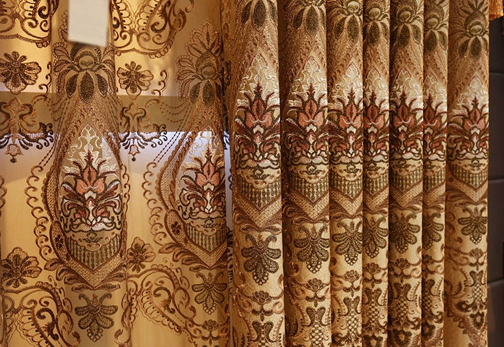 VeloraDrape™ – European Luxury Embroidered Curtains for Grand Spaces